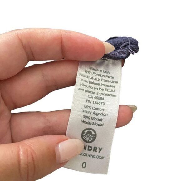 SUNDRY Stripe Cuff Faux Sherpa Sweatshirt NWT - Picture 5 of 5